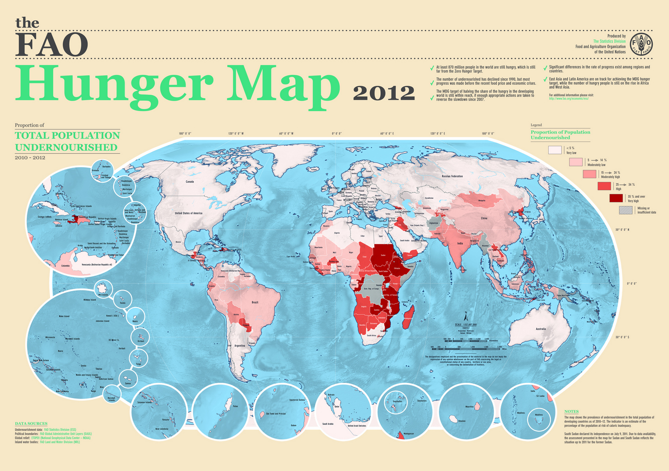 undernourishment hunger map 2012