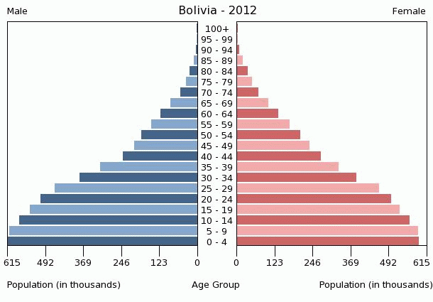 Population pyramid of Bolivia