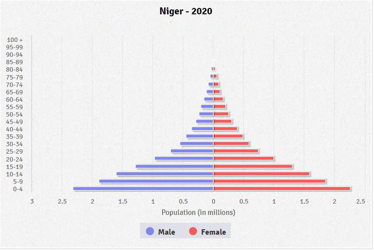 Population pyramid of Niger
