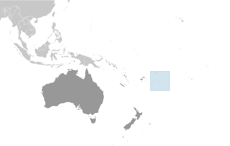 Map showing location of Niue