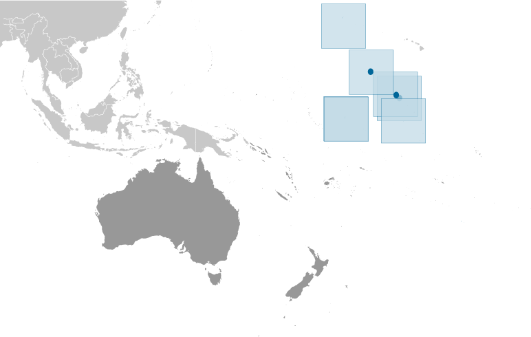 Map showing location of Kingman Reef