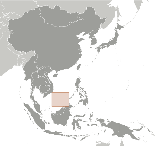 Map showing location of Spratly Islands