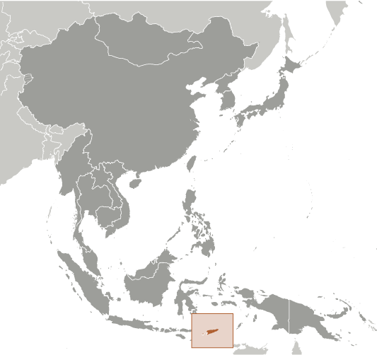 Map showing location of Timor-Leste