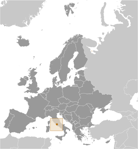 Map showing location of Holy See (Vatican City)