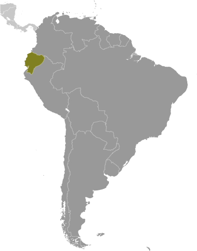 Map showing location of Ecuador
