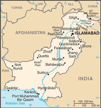 World Map Pakistan