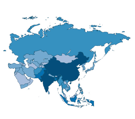Asia Rural Population Población rural - Asia