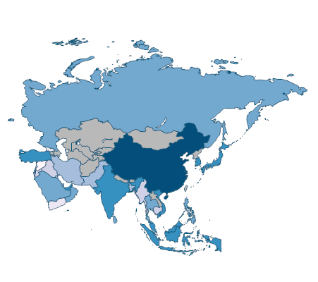 Container port traffic (TEU: 20 foot equivalent units) - Asia