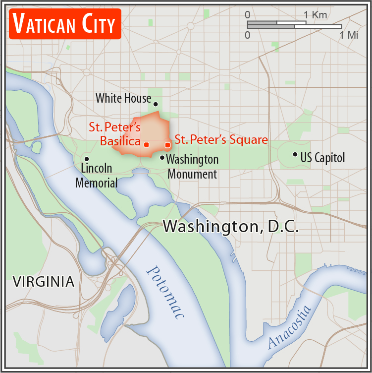 Area comparison map of Holy See (Vatican City)