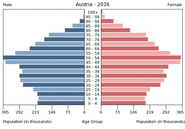 S vizama BiH amasade u Amanu  do migranskog statusa... Austria-population-pyramid-2016