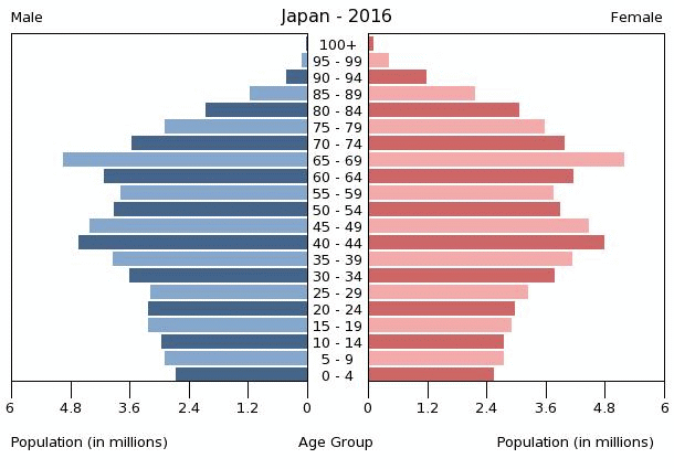 Južnokorejski mladići krenuli u borbu protiv feminizma Japan-population-pyramid-2016