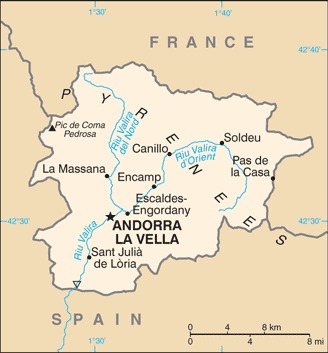 Map of Andorra