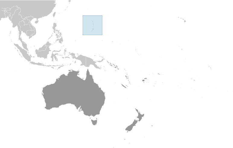 Map showing location of Northern Mariana Islands