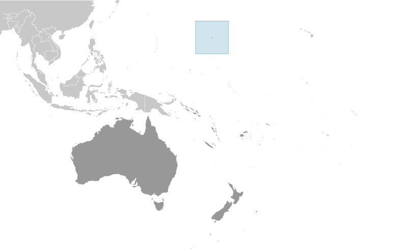Map showing location of Wake Island