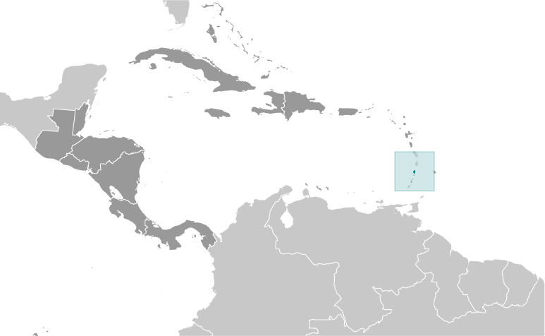 Map showing location of Saint Vincent and the Grenadines