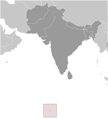Map showing location of British Indian Ocean Territory