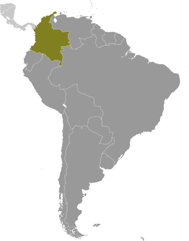 Map showing location of Colombia
