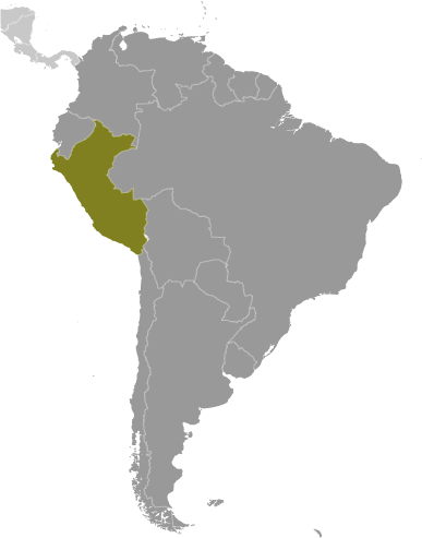 Map showing location of Peru