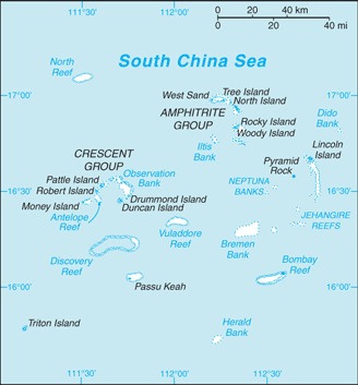 Map of Paracel Islands