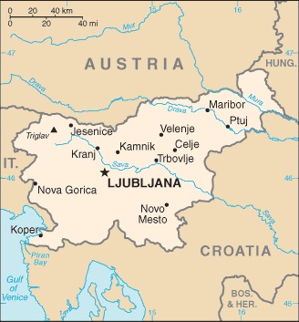 Map of Slovenia