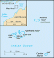 Map of Ashmore and Cartier Islands