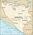Map of Bosnia and Herzegovina
