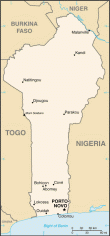 Map of Benin
