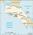 Map of Costa Rica