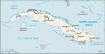 Map of Cuba