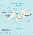 Map of Falkland Islands (Islas Malvinas)