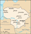 Map of Lithuania